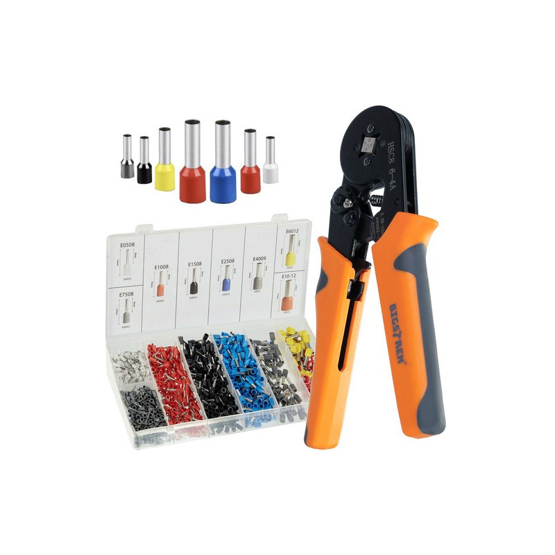 Wire ferrule crimping tool, complete with 1200 ferrules