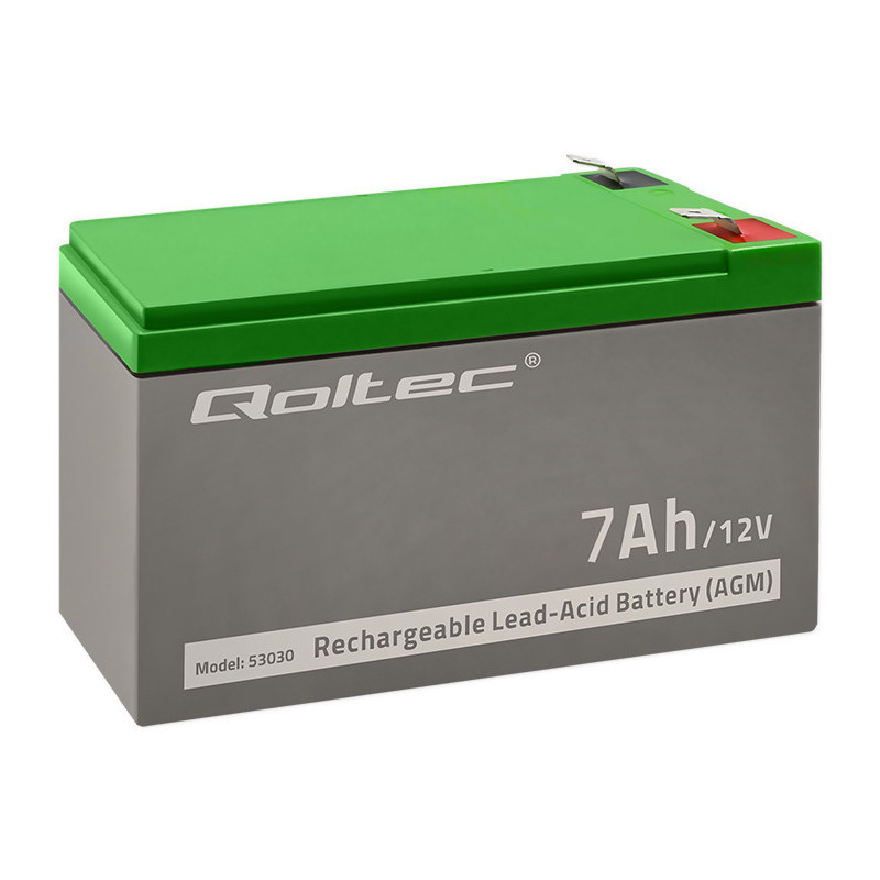 Nepertraukiamo maitinimo šaltinis (UPS) 12 V 7 Ah AGM akumuliatorius :: Gnybto tipas T2 (6,35 mm): 10 metų
