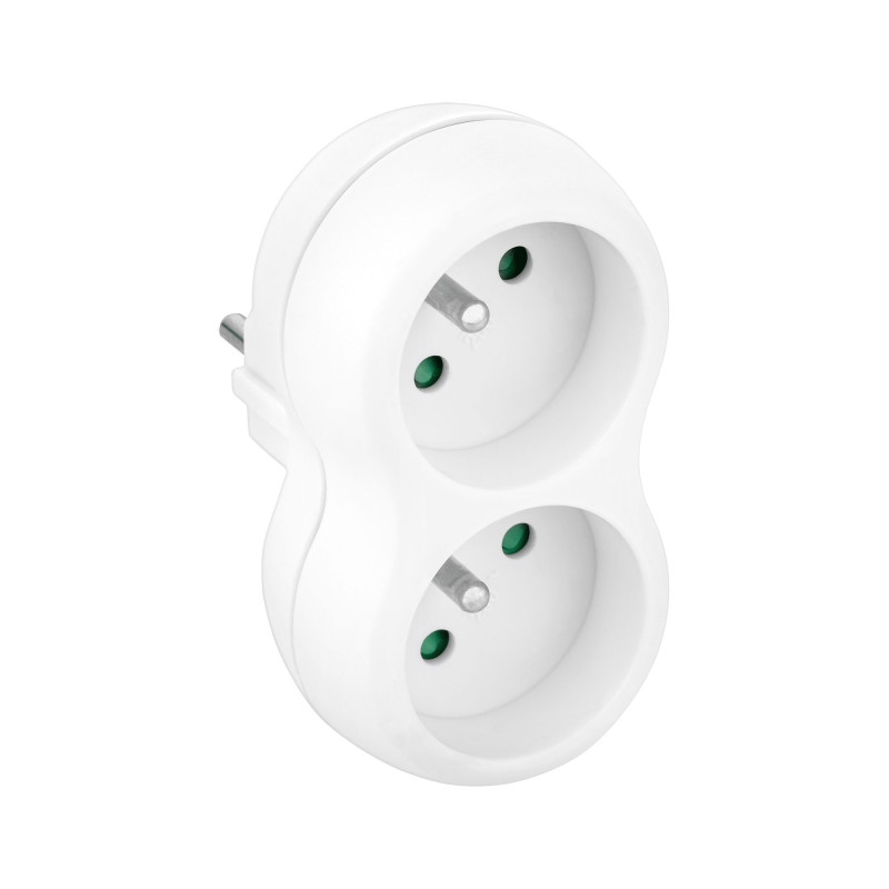 Power strip x 2 sockets with grounding, R-20CA