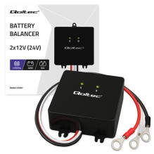 Qoltec voltage balancer for 24V batteries 2 x 12V, 5A, LiFePO4 AGM GEL