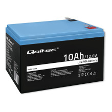 Qoltec LiFePO4 lithium iron phosphate battery, 12.8V, 10Ah, 128Wh, BMS