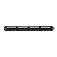 Patch panel 19" CAT6 UTP 24 ports (Patch panel), 1U, QOLTEC