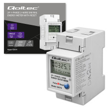 Single-phase electricity meter, DIN, RESET, periodic/continuous metering, 60A