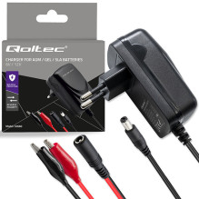 Automatic charger for AGM GEL batteries, 6V / 12V charger, 6W, 5.5x2.1, 1.8m cable