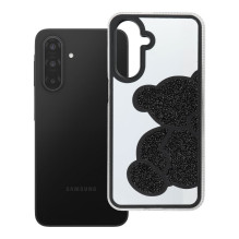Samsung A17 dėklas, juodas meškiukas Samsung A17 dėklas, juodas meškiukas