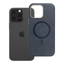 Case for iPhone 16 PRO MAX Gentleman Mag Cover compatible with MagSafe navy blue Case for iPhone 16 PRO MAX Gentleman Mag Cover compatible with MagSafe navy blue