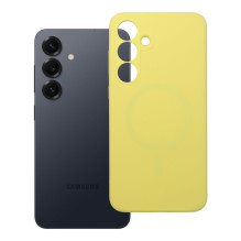 Case for Samsung S25 PLUS Silicone 2mm (camera protection) compatible with MagSafe yellow