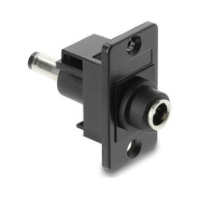 Panel Mount DC 5,5 x 2,1 mm Buchse zu DC 5,5 x 2,1 mm Stecker schwarz