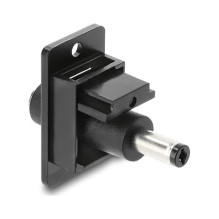 Panel Mount DC 5,5 x 2,1 mm Buchse zu DC 5,5 x 2,1 mm Stecker schwarz Panel Mount DC 5,5 x 2,1 mm Buchse zu DC 5,5 x 2,1 mm Stecker schwarz