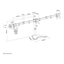 Neomounts FPMA-D550DD3BLACK monitor mount / stand