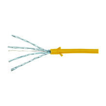 „Logilink“ jungiamasis kabelis CAT6A U / FTP TPE SlimLine geltonas 1,0 m