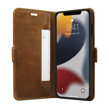 dbramante1928 Copenhagen Slim - Flip-Hlle fr Mobiltelefon - genarbtes Leder - Hellbraun - fr Apple iPhone 13 Pro Max