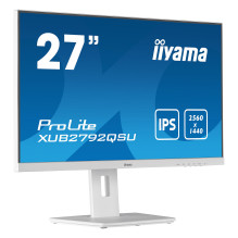 68.5cm / 27'' (2560x1440) Iiyama XUB2792QSU-W5 27W LCD Business WQHD 5ms HDMI DP 2x USB IPS Speaker QHD White