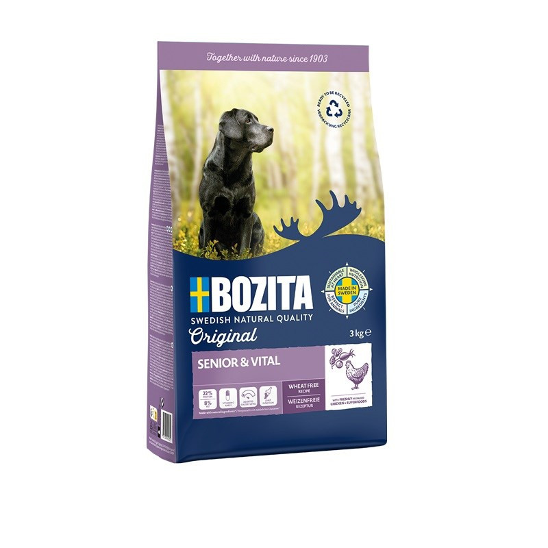 BOZITA Original Senior Vital - sausas šunų ėdalas - 12 kg
