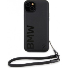 BMW firminis odinis iPhone 15 / 14 / 13 laidas su užrašu, juodas