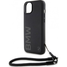BMW firminis odinis iPhone 15 / 14 / 13 laidas su užrašu, juodas