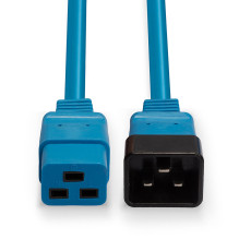 Power Extension Cord - LINDY C20 to C19 Power Extension Cable, 16A / 250V, 3 m, Blue Power Extension Cord - LINDY C20 to C19 Power Extension Cable, 16A / 250V, 3 m, Blue