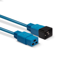 Power Extension Cord - LINDY C20 to C19 Power Extension Cable, 16A / 250V, 3 m, Blue Power Extension Cord - LINDY C20 to C19 Power Extension Cable, 16A / 250V, 3 m, Blue