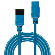 Power Extension Cord - LINDY C20 to C19 Power Extension Cable, 16A / 250V, 3 m, Blue Power Extension Cord - LINDY C20 to C19 Power Extension Cable, 16A / 250V, 3 m, Blue