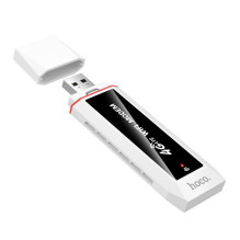 Mobilusis maršrutizatorius 4G LTE WiFi 6 USB A Hoco HI43 juodas ir baltas Mobilusis maršrutizatorius 4G LTE WiFi 6 USB A Hoco HI43 juodas ir baltas