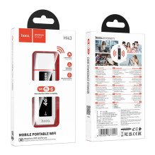 Mobile router 4G LTE WiFi 6 USB A Hoco HI43 black and white Mobile router 4G LTE WiFi 6 USB A Hoco HI43 black and white
