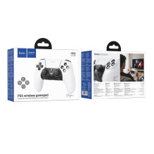 Belaidis žaidimų pultas PS5, suderinamas su PS5 / PS4 žaidimais, Hoco GA32, baltas Belaidis žaidimų pultas PS5, suderinamas su PS5 / PS4 žaidimais, Hoco GA32, baltas