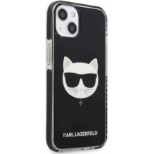 Karl Lagerfeld „TPE Choupette“ galvos dėklas iPhone 13, juodas