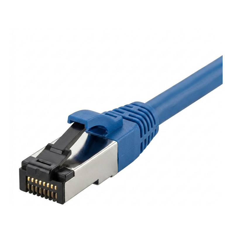 „Synergy21“ jungiamasis kabelis RJ45, CAT8.1 2000 MHz, 5 m, mėlynas, S-STP(S / FTP), TPE / LSZH(SuperFlex), AWG26,