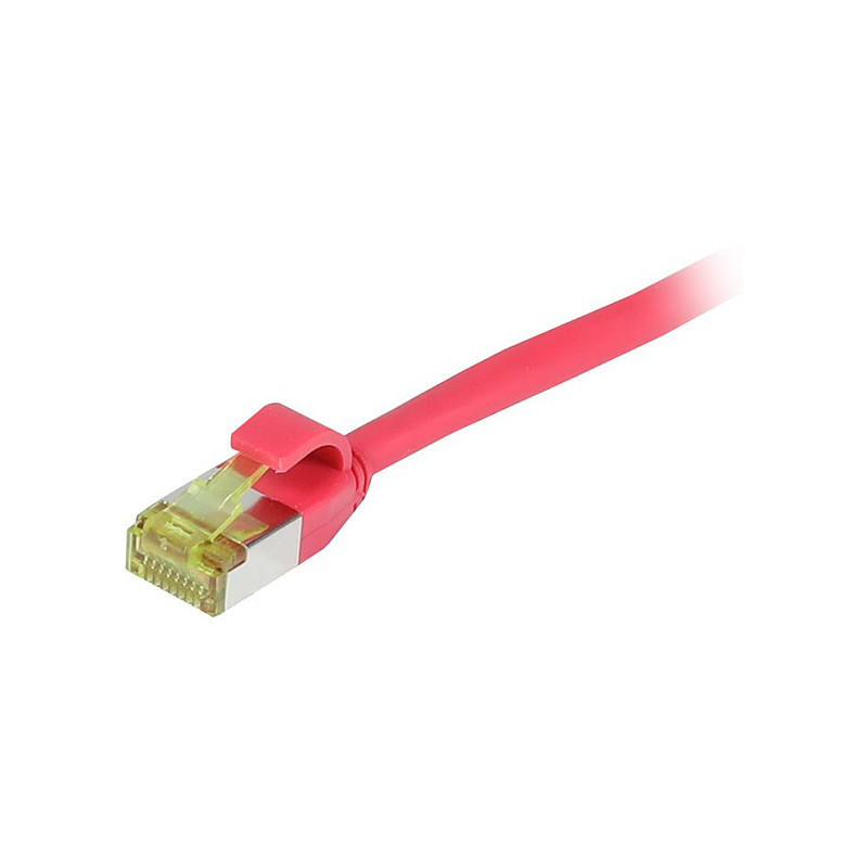„Synergy21“ jungiamasis kabelis RJ45, CAT6A 500Mhz, 5m, raudonas, S-STP(S / FTP), plonas apvalus d 4,5 mm, TPE / LSZH(Su