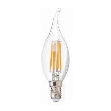 Synergy 21 LED Retrofit E14 Candle Clear Curved 4.5W Warm White Dimmable