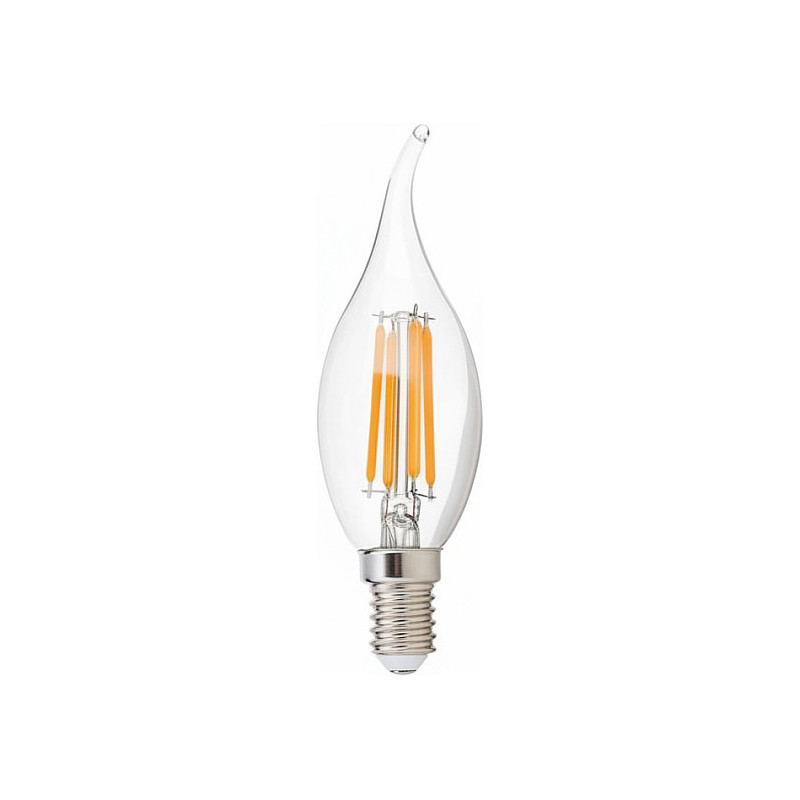 Synergy 21 LED Retrofit E14 Candle Clear Curved 4.5W Warm White Dimmable