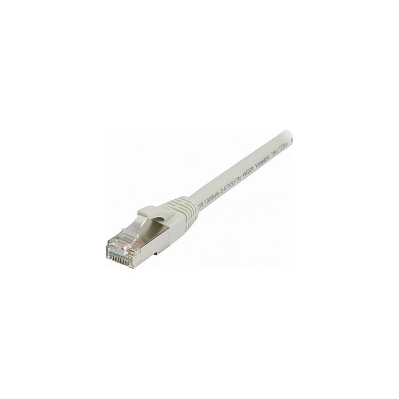 „Synergy21“ jungiamasis kabelis RJ45, CAT8.1 2000 MHz, 0,25 m, pilkas, S-STP(S / FTP), TPE / LSZH(SuperFlex), AWG26,