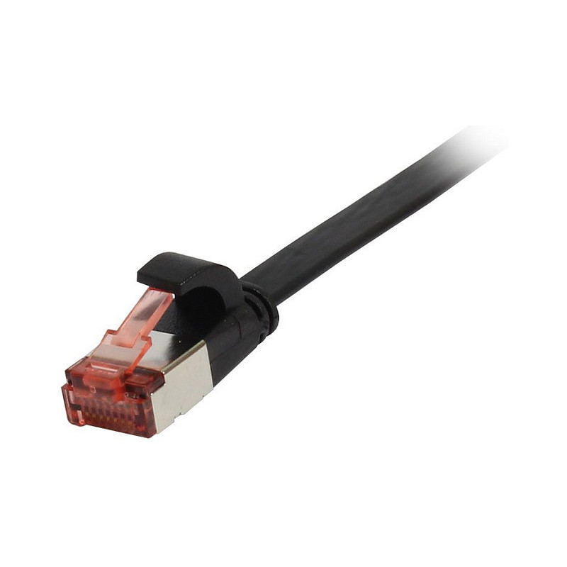 „Synergy21“ jungiamasis kabelis RJ45, CAT6 250Mhz, 0,5 m juodas, FTP(U / FTP), TPE(Superflex), plokščias