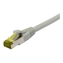 „Synergy21“ RJ45 jungiamasis kabelis, CAT6A 500MHz, 10 m, pilkas, S/FTP, plonas apvalus d 4,5 mm, TPE/LSZH (Superflex), 