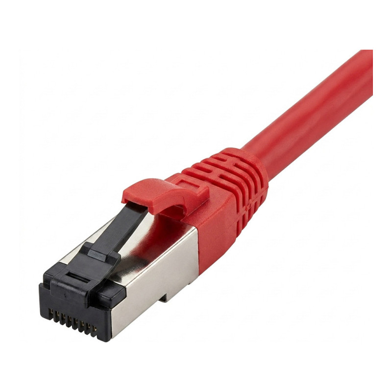 „Synergy21“ jungiamasis kabelis RJ45, CAT8.1 2000 MHz, 3 m, raudonas, S-STP(S / FTP), TPE / LSZH(SuperFlex), AWG26,