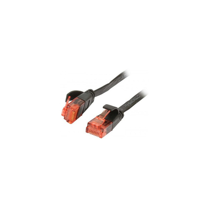 „Synergy21“ jungiamasis kabelis RJ45, CAT6 250Mhz, 2m juodas, UTP(U / UTP), PVC, plokščias