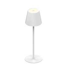 Synergy 21 LED table lamp, battery-powered, outdoor IP54, dimmable with touch switch, white