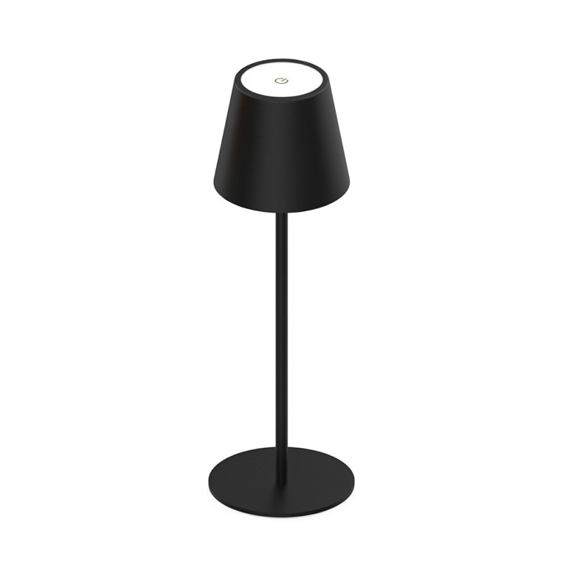 Synergy 21 LED table lamp, battery-powered, outdoor IP54, dimmable with touch switch, black