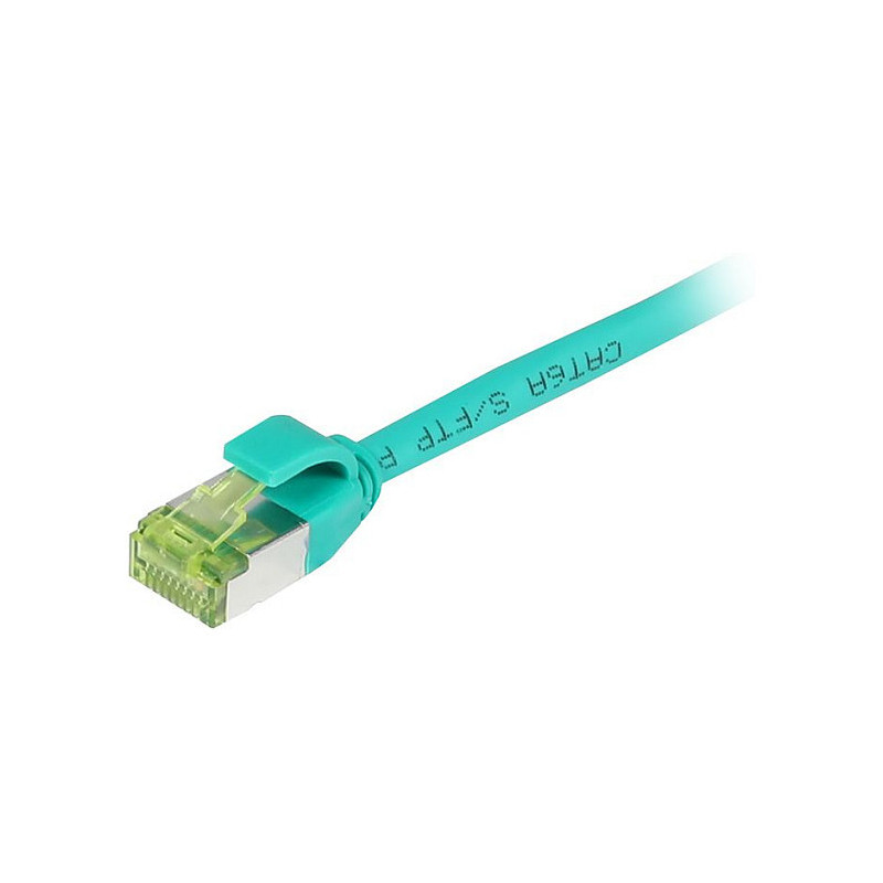 Synergy21 patch cable RJ45, CAT6A 500Mhz, 3m, green, S-STP(S / FTP), slimline round d 4.5mm, TPE / LSZH(Superflex), AWG2