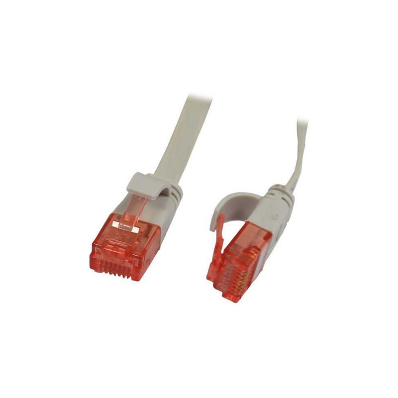 „Synergy21“ jungiamasis kabelis RJ45, CAT6 250Mhz, 0,5 m pilkas, UTP(U / UTP), PVC, plokščias