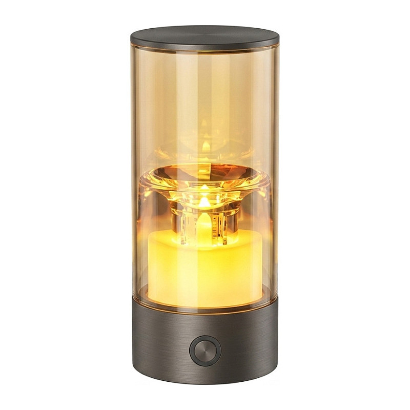Synergy 21 LED Tealight Battery Operated, Outdoor IPX5, Touch Switch Dimmable, Steel Grey