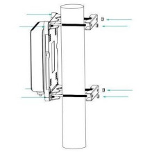 Z ALLNET Switch unmanaged outdoor 3 Port Gigabit 100W e.g. Mast mounting / pole mount kit