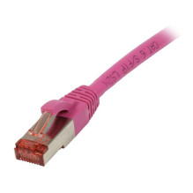 „Synergy21“ jungiamasis kabelis RJ45, CAT6 250 MHz, 1,5 m rausvai raudonas, S-STP (S / FTP), TPE / LSZH (Superflex)