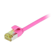 „Synergy21“ jungiamasis kabelis RJ45, CAT6A 500Mhz, 0,5 m, rausvai raudonas, S-STP(S / FTP), plonas apvalus d 4,5 mm, TP