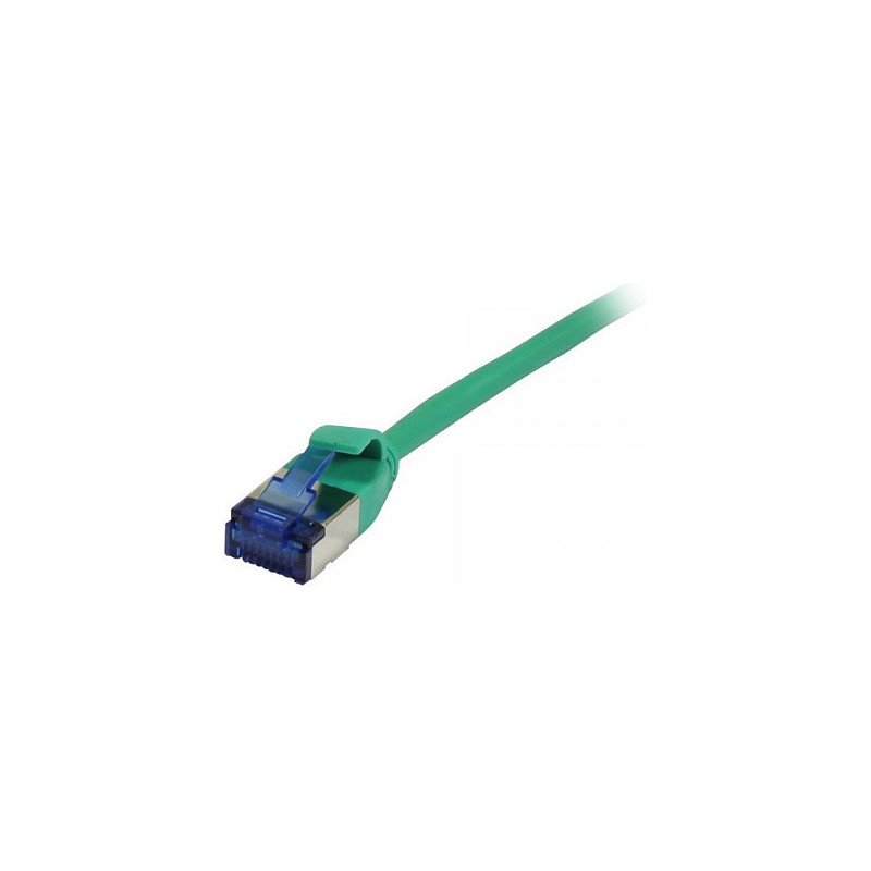 Synergy21 patch cable RJ45, CAT6A 500Mhz, 10m, green, U / FTP, slimline round d 3.8mm, TPE (Superflex), AWG32,