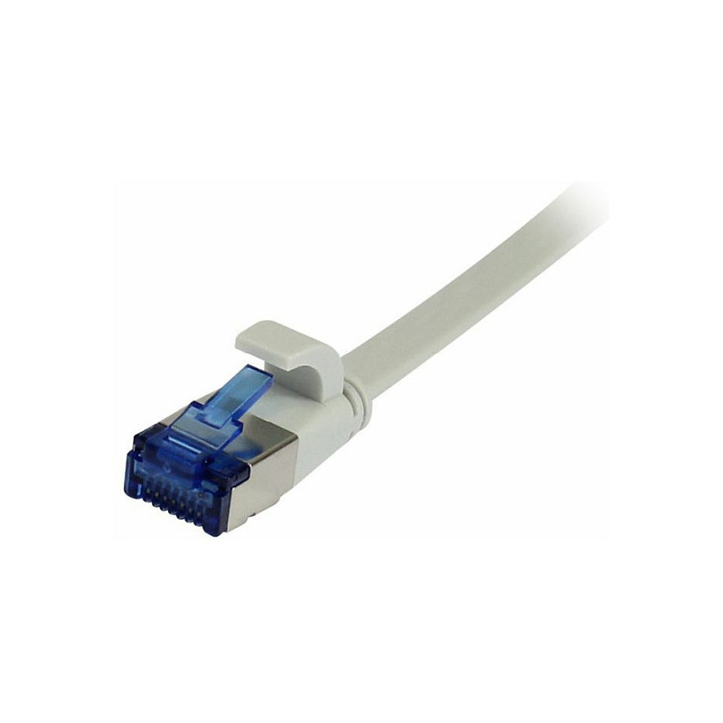 Synergy21 patch cable RJ45, CAT6A 500Mhz, 0.5m, gray, U / FTP, flat, TPE (Superflex), AWG32,