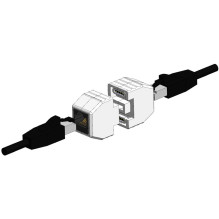 ALLNET TP-TP coupler CAT6A socket 1:1 8-pin RJ45 magnetic locking coupler 50-piece bulk set drop socket PoE capable up t ALLNET TP-TP coupler CAT6A socket 1:1 8-pin RJ45 magnetic locking coupler 50-piece bulk set drop socket PoE capable up t