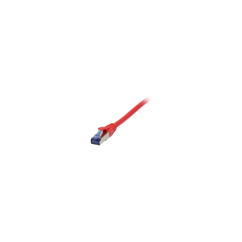 „Synergy21“ jungiamasis kabelis RJ45, CAT6A 500Mhz, 0,25 m, raudonas, S-STP(S / FTP), TPE / LSZH(Superflex), AWG26,