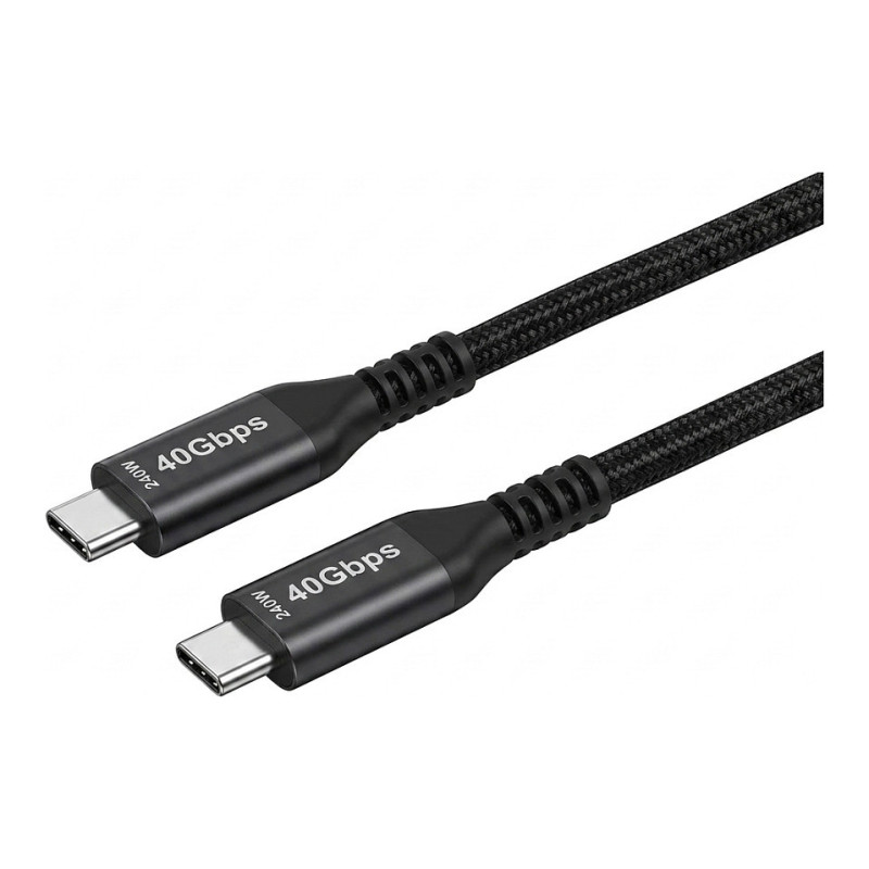 „Synergy21“ laidas USB 4.0 C St 1,5 m juodas tekstilinis 40G / 5A 240W Gen - kabelis - skaitmeninis / duomenų (S215316)