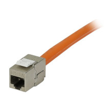 Synergy21 Keystone module, TP socket (RJ45), CAT6A, 500MHz, Short, with cable clamp